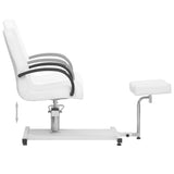 Massage Chair with Footrest White 127x60x98 cm Faux Leather - Top-Down View