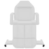 Beauty Treatment Chair Faux Leather White 180x62x78 cm - Front View