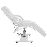 Beauty Treatment Chair Faux Leather White 180x62x78 cm - Side View