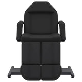 Beauty Treatment Chair Faux Leather Black 180x62x78 cm - Front View
