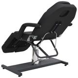 Beauty Treatment Chair Faux Leather Black 180x62x78 cm - 45-Degree Angle