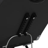 Beauty Treatment Chair Faux Leather Black 180x62x78 cm - Rear View