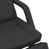 Beauty Treatment Chair Faux Leather Black 180x62x78 cm - Close-Up Angle