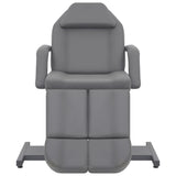 Beauty Treatment Chair Faux Leather Grey 180x62x78 cm - Front View