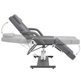 Beauty Treatment Chair Faux Leather Grey 180x62x78 cm
