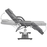 Beauty Treatment Chair Faux Leather Grey 180x62x78 cm - Top-Down View
