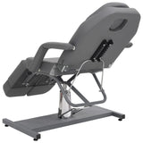 Beauty Treatment Chair Faux Leather Grey 180x62x78 cm - 45-Degree Angle