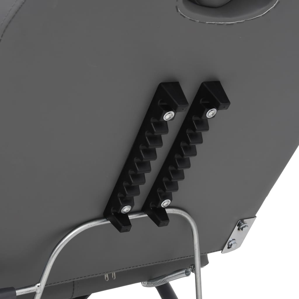 Beauty Treatment Chair Faux Leather Grey 180x62x78 cm