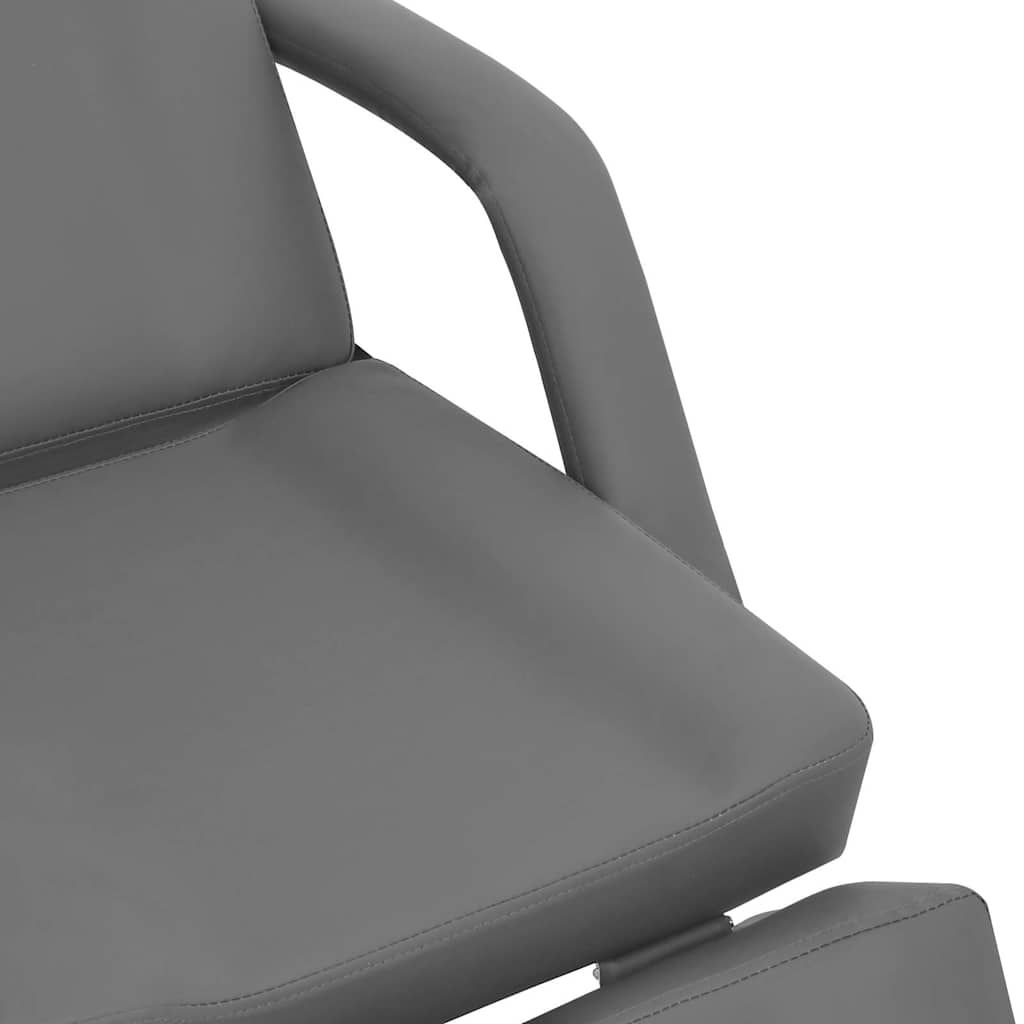 Beauty Treatment Chair Faux Leather Grey 180x62x78 cm