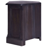 Corner TV Cabinet Light Black 80x40x49 cm Solid Wood Mahogany - Side View