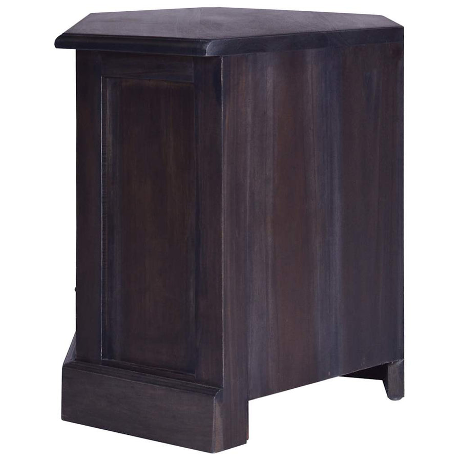 Corner TV Cabinet Light Black 80x40x49 cm Solid Wood Mahogany