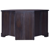Corner TV Cabinet Light Black 80x40x49 cm Solid Wood Mahogany - Top-Down View