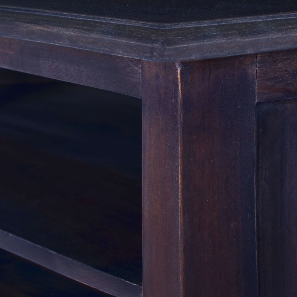 Corner TV Cabinet Light Black 80x40x49 cm Solid Wood Mahogany