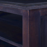Corner TV Cabinet Light Black 80x40x49 cm Solid Wood Mahogany - Close-Up Angle
