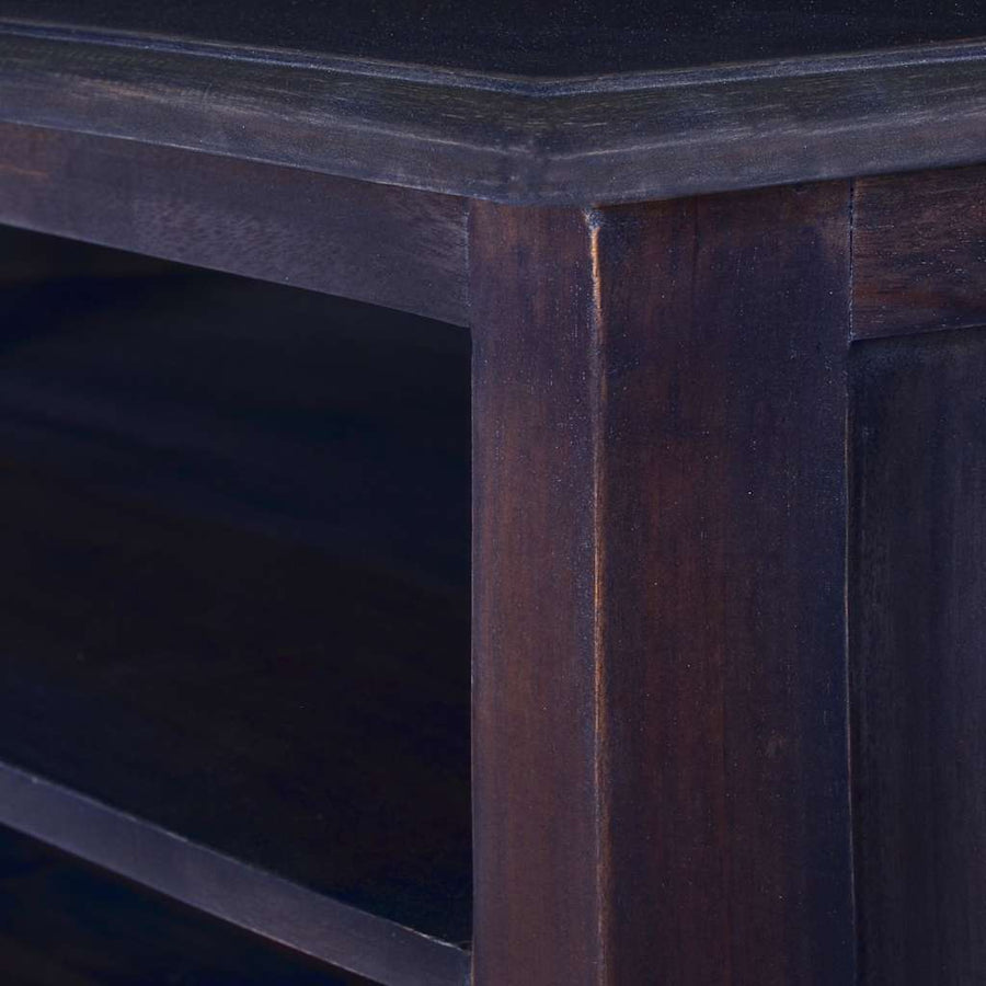 Corner TV Cabinet Light Black 80x40x49 cm Solid Wood Mahogany