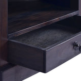 Corner TV Cabinet Light Black 80x40x49 cm Solid Wood Mahogany - Low Angle