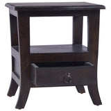 Bedside Cabinet Light Black 40x40x45 cm Solid Wood Mahogany