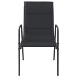 Garden Chairs 4 pcs Steel and Textilene Black