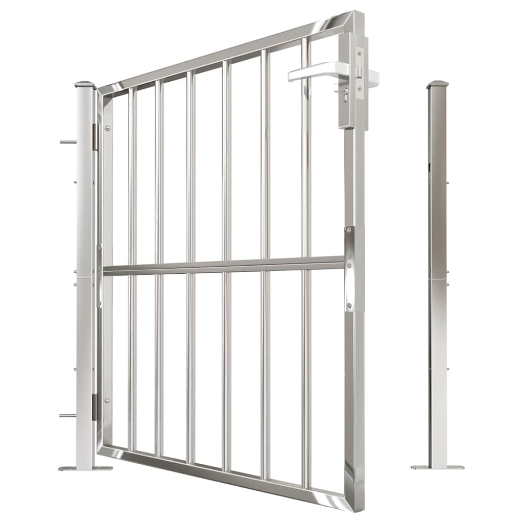 Garden Gate 100x95 cm Stainless Steel