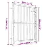 Garden Gate 100x120 cm Stainless Steel