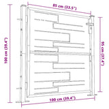 Garden Gate 100x100 cm Stainless Steel