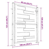 Garden Gate 100x120 cm Stainless Steel