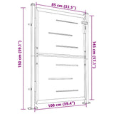 Garden Gate 100x145 cm Stainless Steel