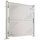 Garden Gate 100x100 cm Stainless Steel - Side View