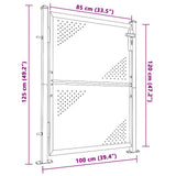 Garden Gate 100x120 cm Stainless Steel