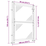 Garden Gate 100x145 cm Stainless Steel