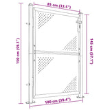Garden Gate 100x145 cm Stainless Steel - Close-Up Angle
