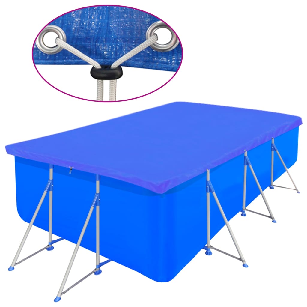 Pool Covers 2 pcs PE Rectangular 90 g/sqm 400x207 cm