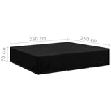 Garden Furniture Covers 2 pcs 12 Eyelets 250x250x70 cm - Rear View