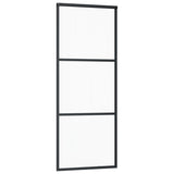 Sliding Door with Hardware Set ESG Glass&Aluminium 76x205 cm