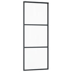 Sliding Door with Hardware Set ESG Glass&Aluminium 76x205 cm