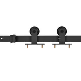 Sliding Door with Hardware Set ESG Glass&Aluminium 76x205 cm - Close-Up Angle
