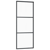 Sliding Door with Hardware Set ESG Glass&Aluminium 76x205 cm