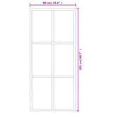 Sliding Door with Hardware Set ESG Glass&Aluminium 90x205 cm - Extra Image