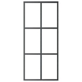 Sliding Door with Hardware Set ESG Glass&Aluminium 90x205 cm