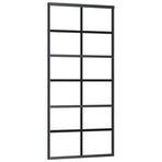 Sliding Door with Hardware Set ESG Glass&Aluminium 90x205 cm