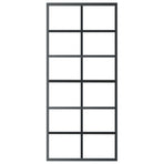 Sliding Door with Hardware Set ESG Glass&Aluminium 90x205 cm