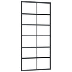 Sliding Door with Hardware Set ESG Glass&Aluminium 90x205 cm