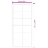 Sliding Door with Hardware Set ESG Glass&Aluminium 90x205 cm - Extra Image