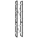 5-Tier Book Cabinet White 40x30x175 cm Engineered Wood - Front View