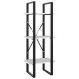 5-Tier Book Cabinet White 40x30x175 cm Engineered Wood - 45-Degree Angle