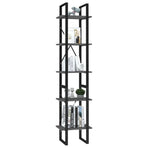 5-Tier Book Cabinet Grey 40x30x175 cm Engineered Wood