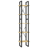 5-Tier Book Cabinet 40x30x175 cm Pinewood - Front View