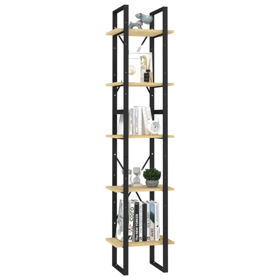 5-Tier Book Cabinet 40x30x175 cm Solid Wood Pine