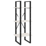 5-Tier Book Cabinet White 40x30x175 cm Pinewood - 45-Degree Angle