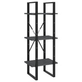 5-Tier Book Cabinet Grey 40x30x175 cm Pinewood - 45-Degree Angle